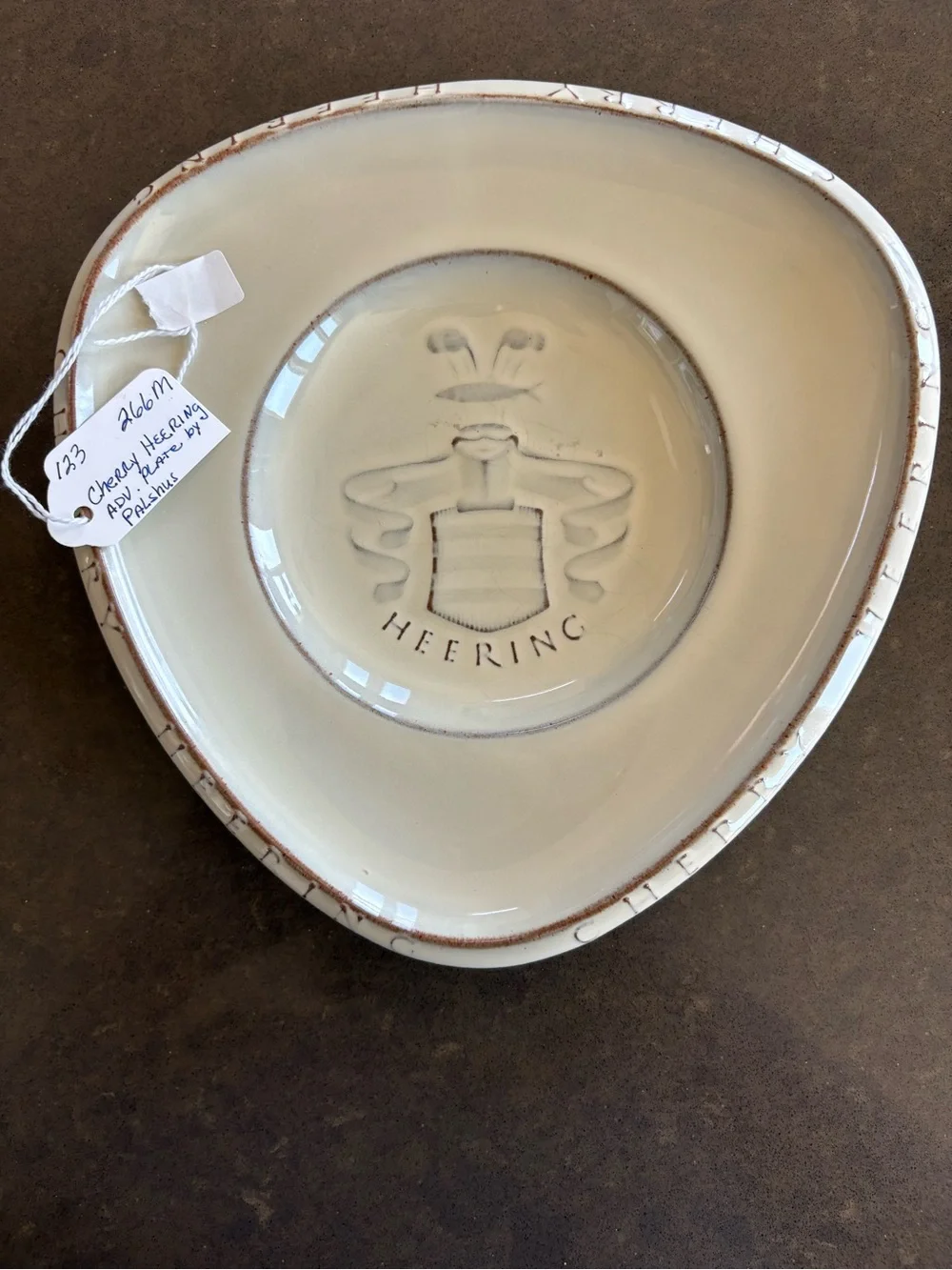 Palshus Pottery Denmark Cherry Herring Dish Danish Modern Jens Quistgaard